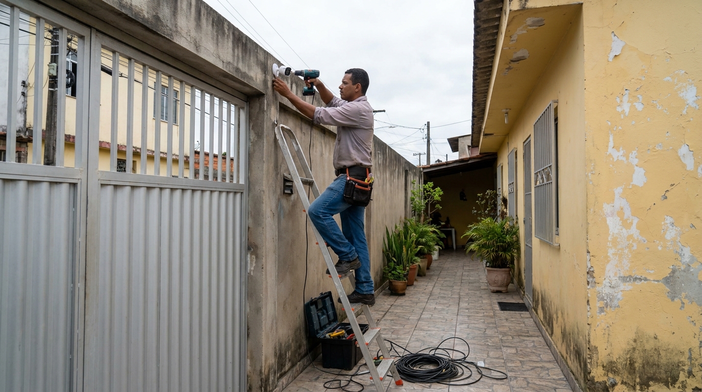 Passagem de cabeamento em Cuiabá‑MT